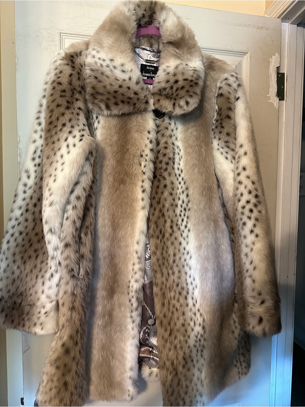 Dennis Basso Faux Fur Jacket Like New
